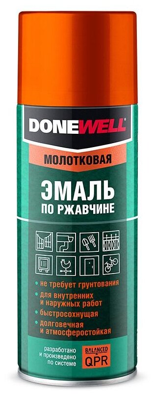 Эмаль DONEWELL по ржавчине молотковая