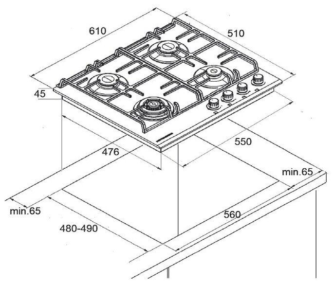 Варочная поверхность Kuppersberg FS 65 Ant - фотография № 4