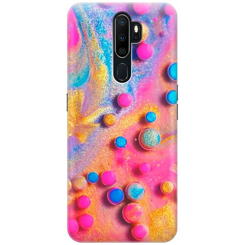 фото Re:pa накладка transparent для oppo a5 2020 / a9 2020 с принтом "разноцветные капли красок"