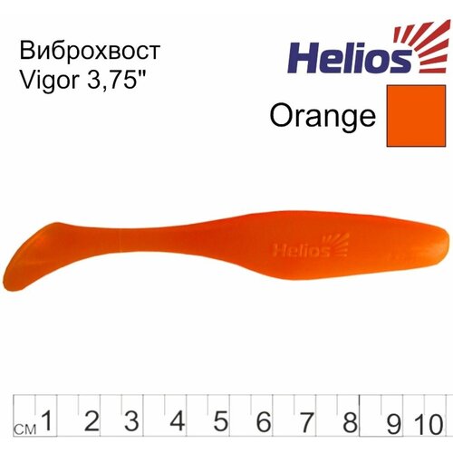 виброхвост helios vigor 9 5 см hs 6 024 2170877 оранжевый 7 шт Виброхвост Helios Vigor 9,5 см HS-6-024, 2170877, оранжевый, 7 шт