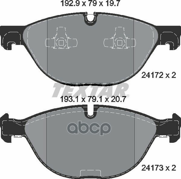 Колодки Передние С Противошумной Пластиной Q+ Bmw X5(E70)/X6(E71) All 07-> /Excl. m-Technik Textar 2417201 Textar арт. 2417201