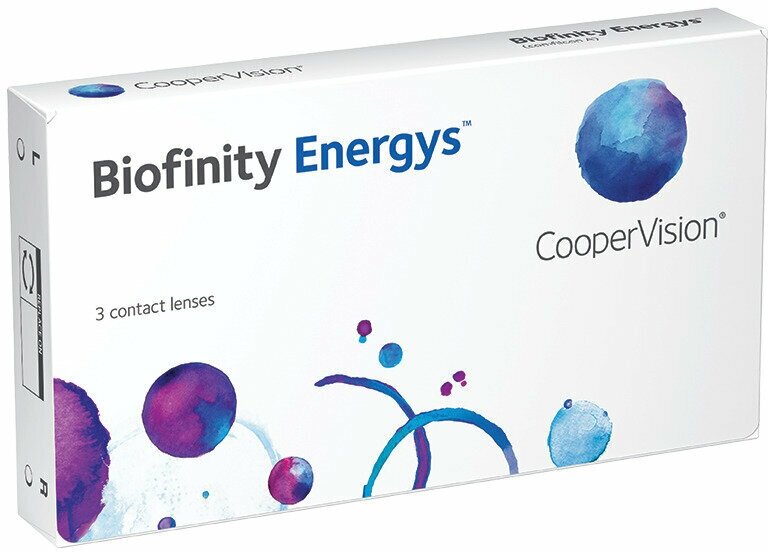 Контактные линзы CooperVision Biofinity Energys, 3 шт., R 8,6, D -3,75