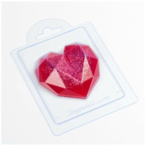 Сердце алмазное форма из толстого ПВХ для шоколада