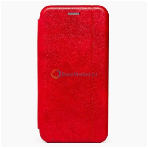 Чехол книжка BC002 для Xiaomi Redmi 9C (открытие в бок) (красный) чехол книжка bc002 для xiaomi redmi note 12s открытие в бок красный