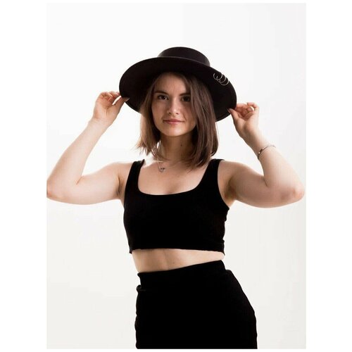 фото Шляпа ilalm модельк-рор черная с булавками