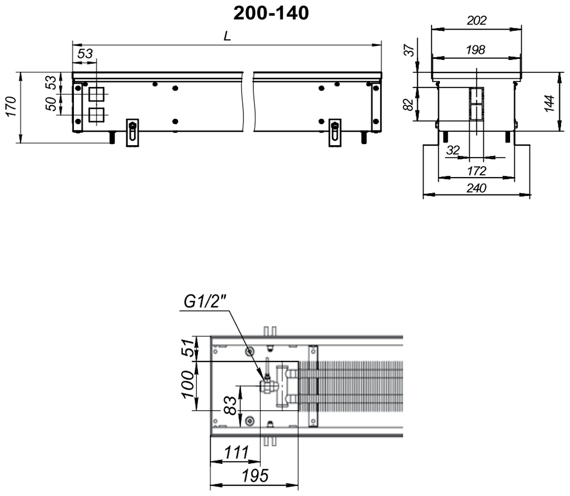 Встраиваемый конвектор Techno Usual KVZ 200-140-1200 - фотография № 8