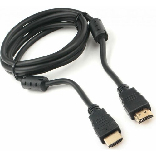 Кабель HDMI Cablexpert 1.8м v2.0 19M/19M черный позолоченные разъемы экран 2 ферритовые кольца пакет CCF2-HDMI4-6 cablexpert кабель 1 8м v2 0 19m 19m медь черный позол разъемы экран 2 ферр кольца пакет hdmi ccf2 hdmi4 6