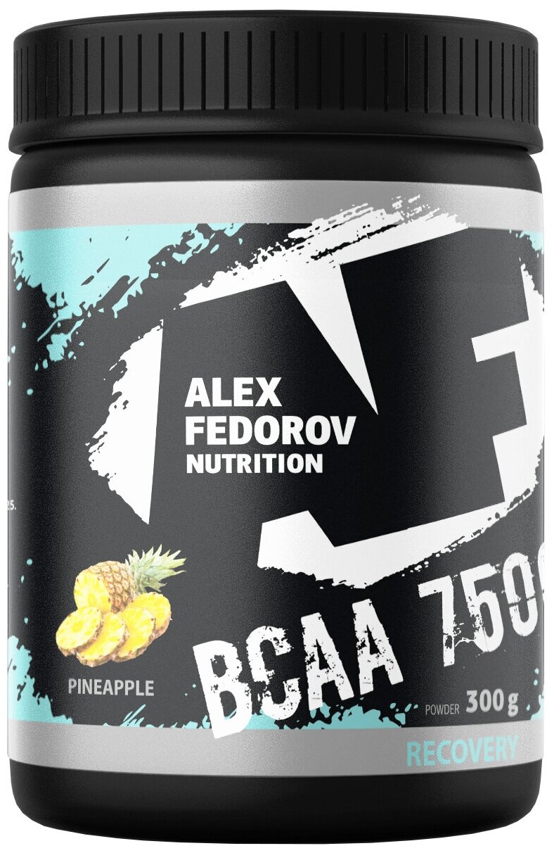 BCAA Alex Fedorov Nutrition BCAA 7500, ананас, 300 гр.