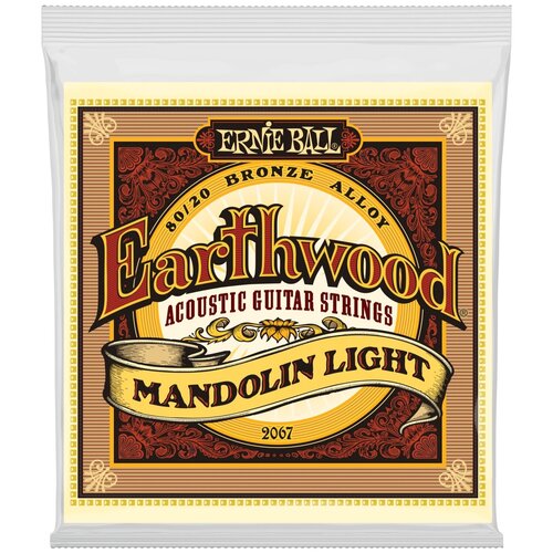 фото Ernie ball 2067 earthwood 80/20 bronze light 9-34 струны для мандолины