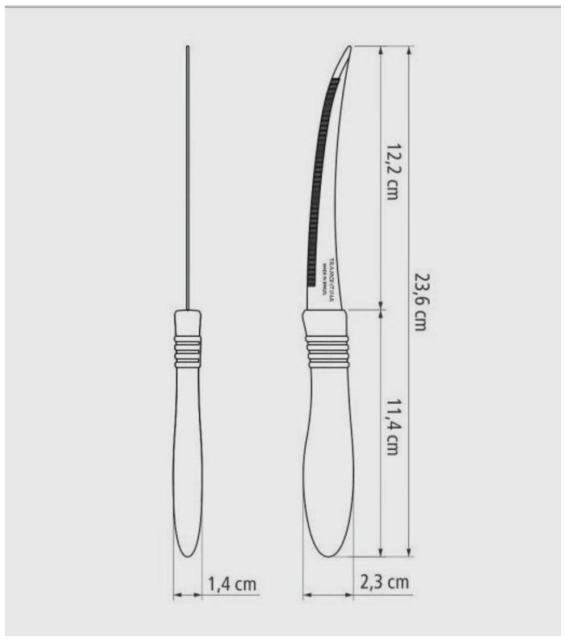 Кухонный нож с зубцами Tramontina лезвие 12см - фотография № 3