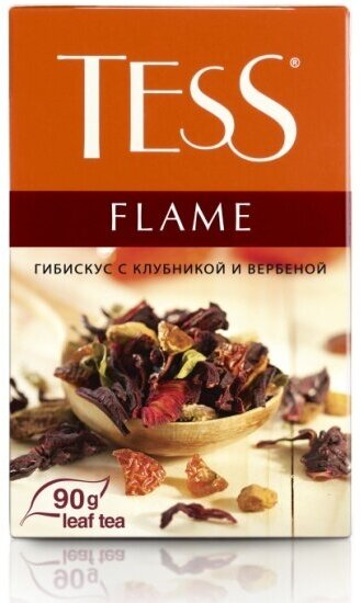 Чай Tess Flame фруктовый листовой ароматизированный, 90 г