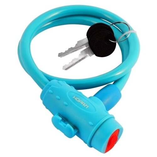 Замок велосипедный №33 размер ф10х650мм (голубой)