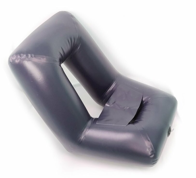 Кресло ПВХ надувное "UREX №2" (сиденье) для надувных лодок, серое