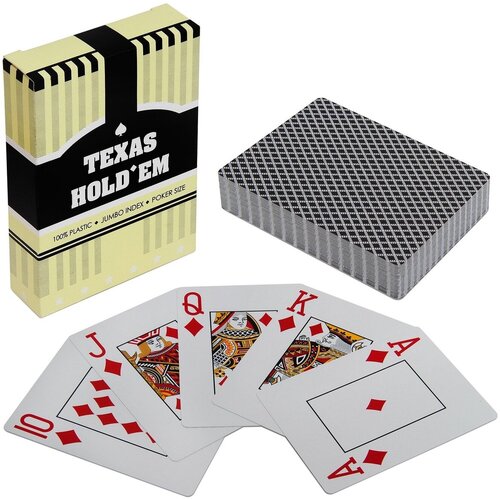 Карты игральные покерные пластиковые Texas Hold'em черная рубашка las vegas poker chip clay material casino texas poker chip set poker coin metal coins chips poker club accessories customizable