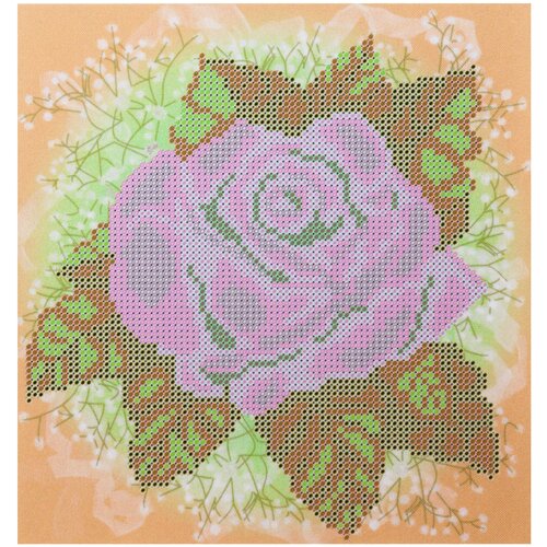NOVA SLOBODA канва для бисера Розовая мечта 4064 схема для вышивания бисером натюрморт в поле рисунок на ткани 39x27 см