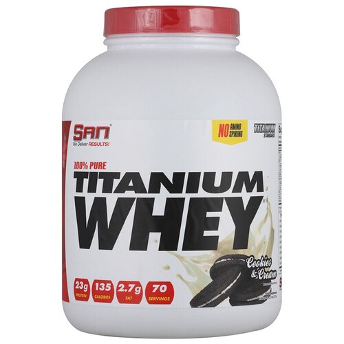 фото Протеин s.a.n. 100% pure titanium whey, 2270 гр., печенье-крем