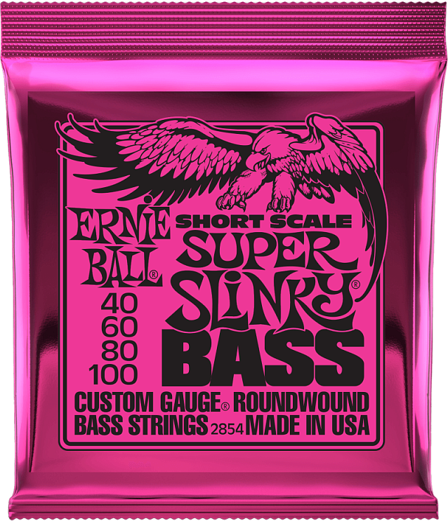 Ernie Ball 2854 комплект струн на короткомензурный бас 30,5", калибр 40 60 80 100