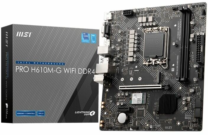 Материнская плата MSI PRO H610M-G WIFI DDR4