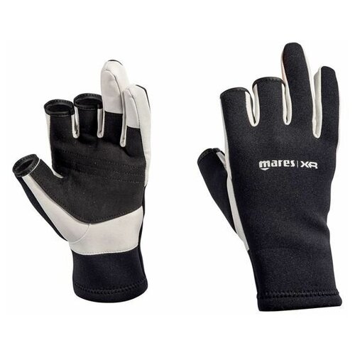 фото Перчатки обрезанные tek amara mares xr, 2мм, цв.черный, р.xl