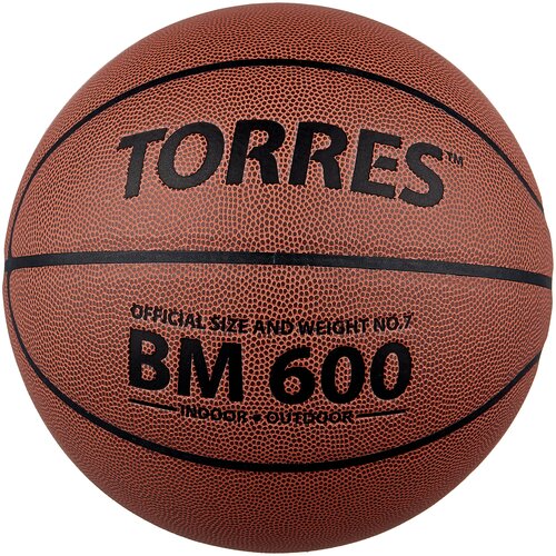 фото Мяч баскетбольный torres bm600, b10027, размер 7 torres 533837 .