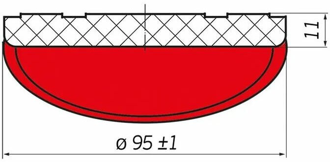 Опора резиновая 1045 на домкрат подкатной ø95 h11