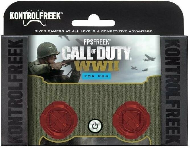 Накладки на стики для геймпада KontrolFreek FPS Freek CALL of DUTY WWII \ 22 (2 шт) Красный/Черный (PS4)