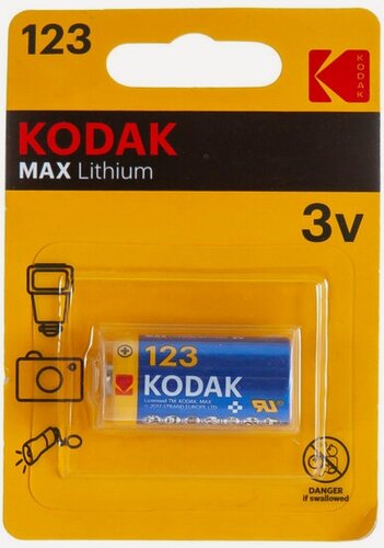 Изображение товара Батарейка CR123A (Kodak) (1шт.) MAX Lithium