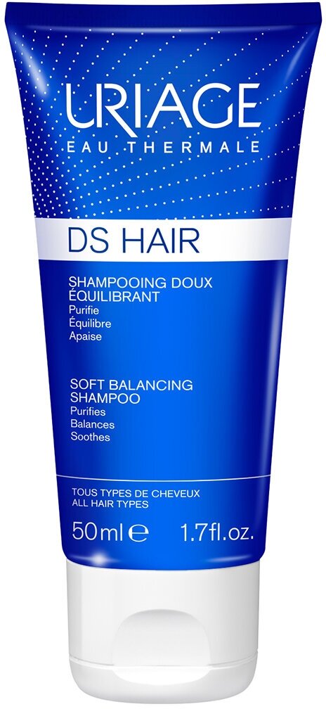 Мягкий балансирующий шампунь для всех типов волос Uriage DS Hair Soft Balancing Shampoo 50 мл .