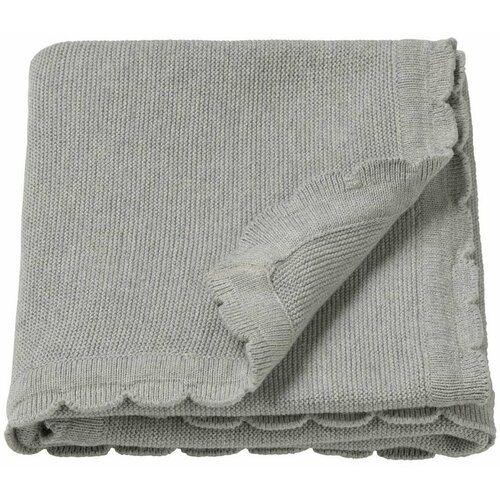 фото Len мягкое вязаное детское одеяло ikea цвет серый, размер 70x90 см
