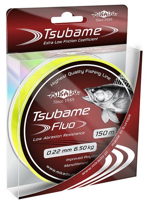 Леска мононить Mikado TSUBAME FLUO 0,30 (150 м) - 11.10 кг. ZTY-030