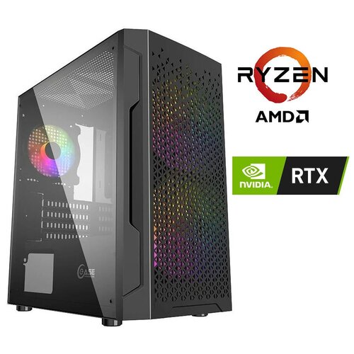 Игровой компьютер CyberNote A426 (AMD Ryzen 7 5800X 3.8ГГц, DDR4 32Гб, SSD 512Гб, NVIDIA GeForce RTX3060 12Гб, Win10Pro)