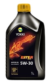 Масло моторное YOKKI SAE 5W-30 Ester API SN/CF ACEA C3 Dexos2 синтетическое, 1л
