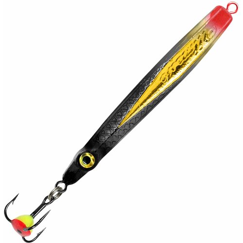Блесна для рыбалки зимняя AQUA Штык 9,0g, цвет 02 (золото, черный металлик) 1 штука.
