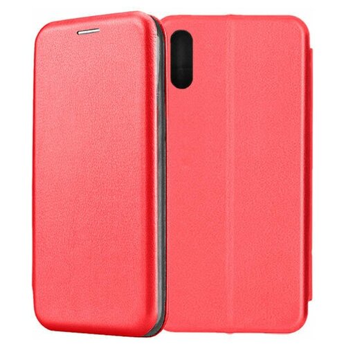 Чехол-книжка Fashion Case для Xiaomi Redmi 9A красный чехол книжка для xiaomi redmi 9a синего цвета с окошком отделением для карт магнитной застежкой и функцией подставки