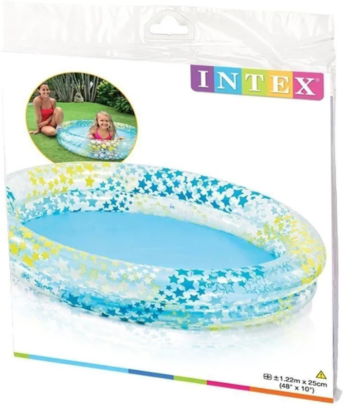 Детский надувной бассейн Intex/бассейн с принтом звезд для детей от 2 лет/виниловый бассейн для мальчиков и девочек - фотография № 2