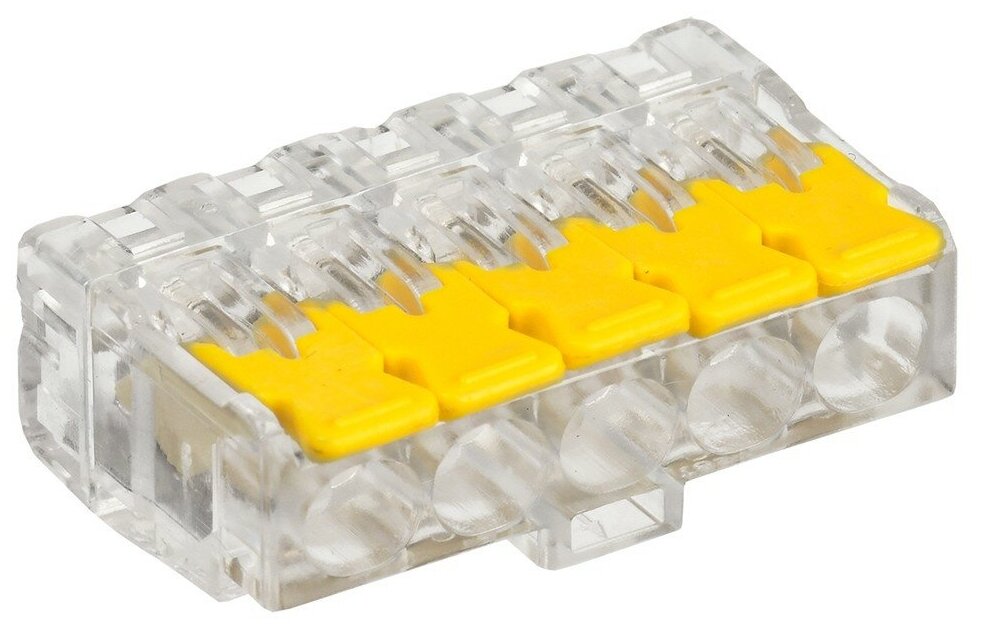 фото Клемма строительно-монтажная IEK СМК 228-415, на 5 проводов, 4 мм², 4 шт