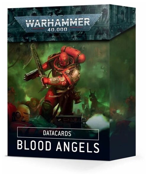 Датакарты Blood Angels для настольной игры Warhammer 40000 девятой редакции - на английском языке