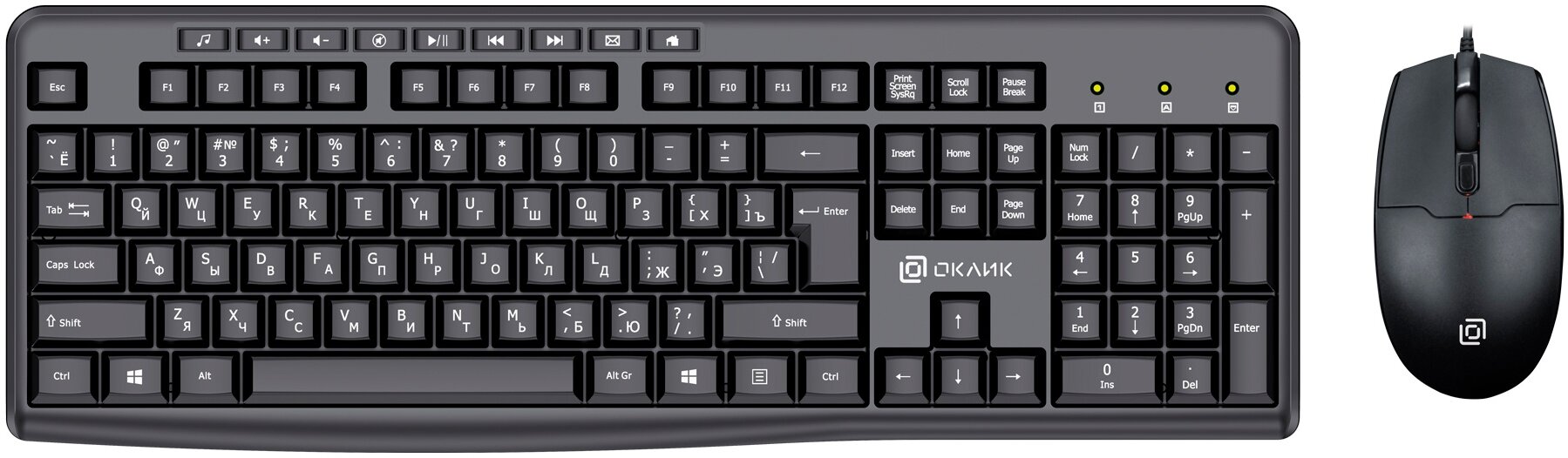 Комплект клавиатура + мышь OKLICK S650