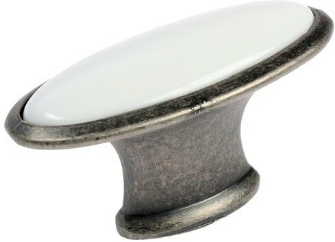 Ручка кнопка CAPPIO Ceramics цвет старинное серебро 9448023
