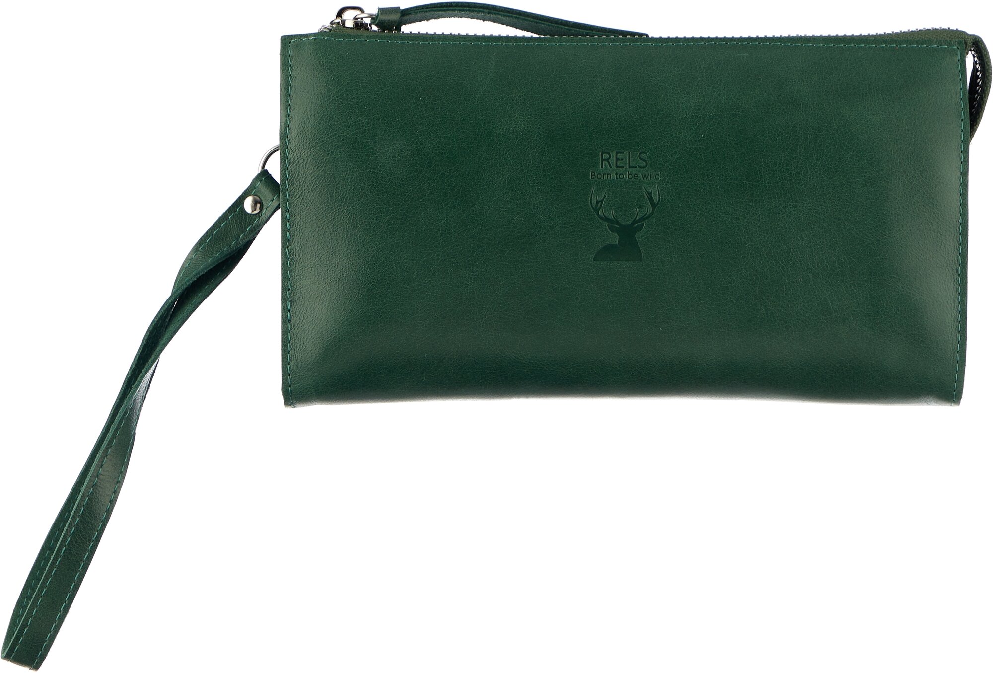 Портмоне RELS, фактура гладкая, зеленый — фото 1