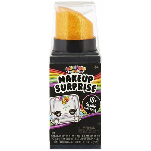 Poopsie Rainbow Surprise Игровой набор слайм Makeup с тенями и блеском для губ, оранжевый 564720