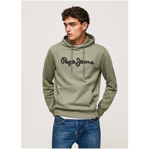 толстовка для мужчин, Pepe Jeans London, модель: PM582328, цвет: зеленый, размер: 54(XXL)