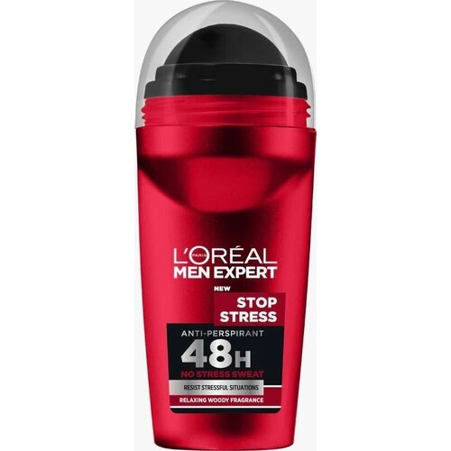 Шариковый антиперспирант L'Oral Paris Men Expert Stop Stress 48H Deo Roll-On 50 мл (из Финляндии)