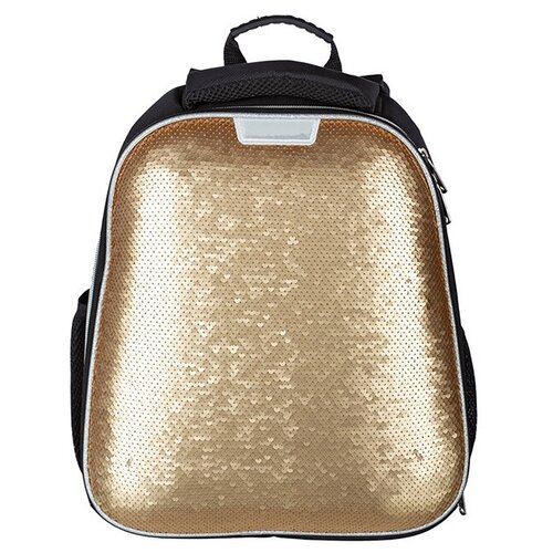 фото Школьный рюкзак №1school sparkle gold с ортопедической спинкой и двусторонними пайетками (золотой) №1 school