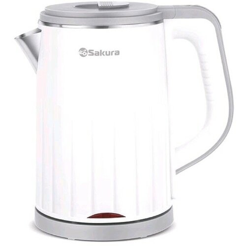 Чайник электрический Sakura SA-2155WG пластик колба металл 12 л 1500-1800 Вт белый 238200₽