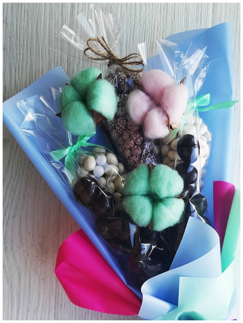 Подарочный набор букет из конфет и орехов Шокостар 500г - фотография № 3