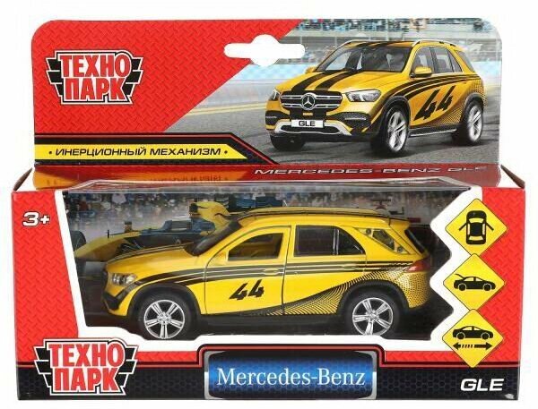 Машинка Технопарк MERCEDES-BENZ GLE 2018 спорт 12 см желтый GLE-12SRT-YE