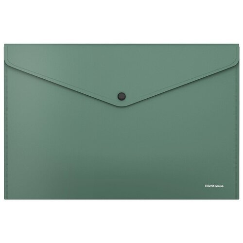 ErichKrause Папка-конверт на кнопке Fizzy Classic А4, пластик, зеленый erichkrause папка конверт на кнопке fizzy classic а4 пластик зеленый