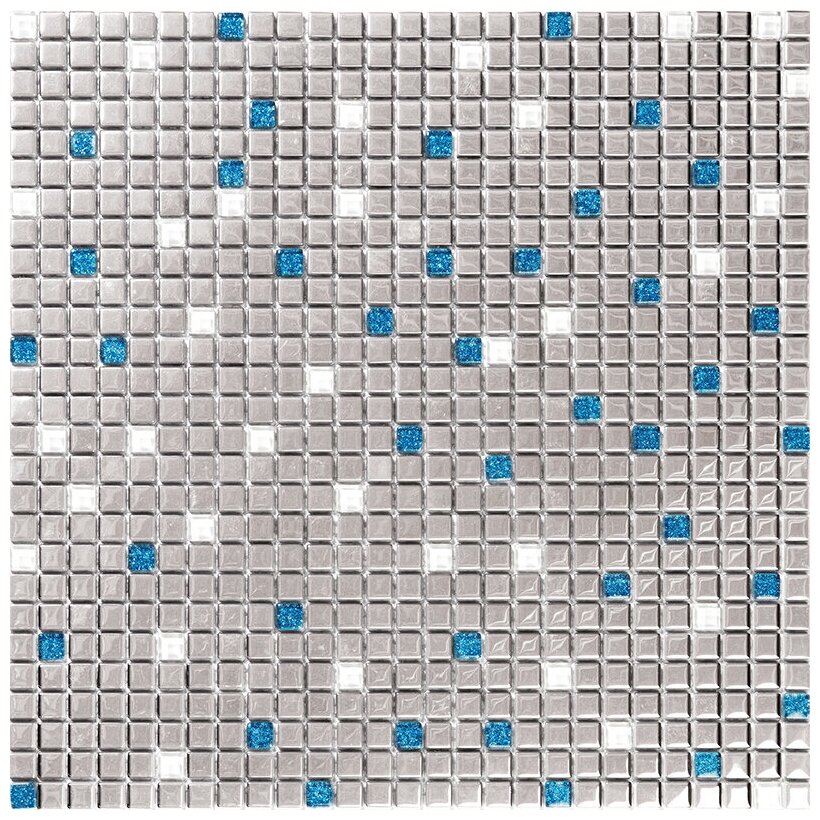 Мозаика Vidromar VGM-01-Saphire из глянцевого стекла размер 30х30 см чип 10x10 мм толщ. 4 мм площадь 0.09 м2 на сетке