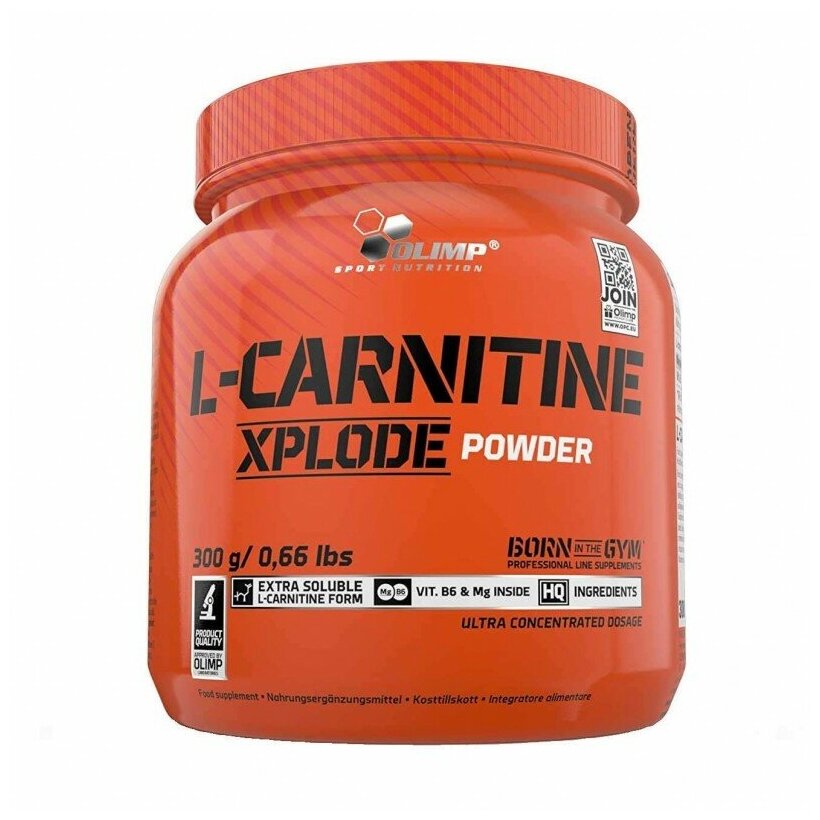 L-Carnitine Xplode, 300 г, Orange / Апельсин